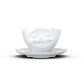 FiftyEight Tasse lachend weiss